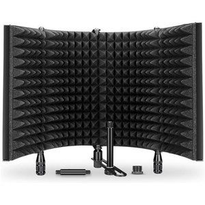 Studio Recording Microphone IsolationShield,Pop Filter.Highdensity absorbentfoam